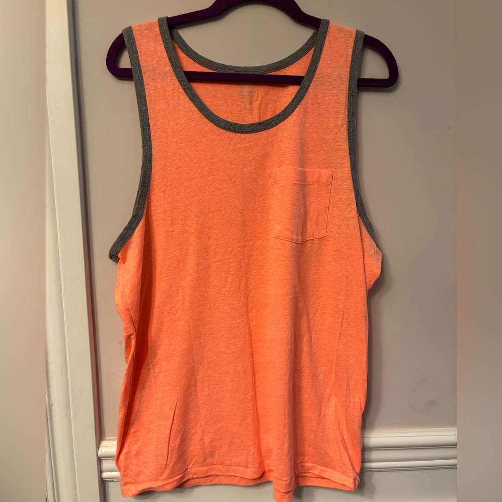 Old Navy Orange Tee with Gray Trim